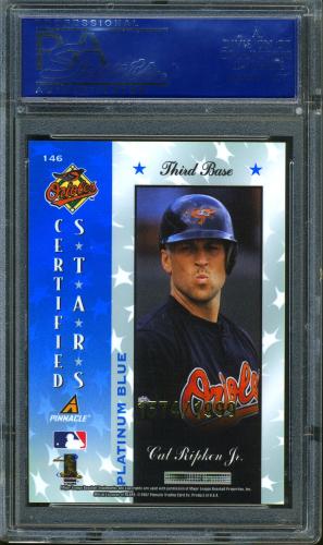 1997 Pinnacle Totally Certified Platinum Blue #146 Cal Ripken CERT PSA 10 #40561848 - Back