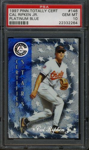 1997 Pinnacle Totally Certified Platinum Blue - No Coating #146 Cal Ripken CERT PSA 10 #22332264