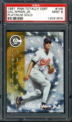 1997 Pinnacle Totally Certified Platinum Gold - No Coating #146 Cal Ripken CERT PSA 9 #12031974