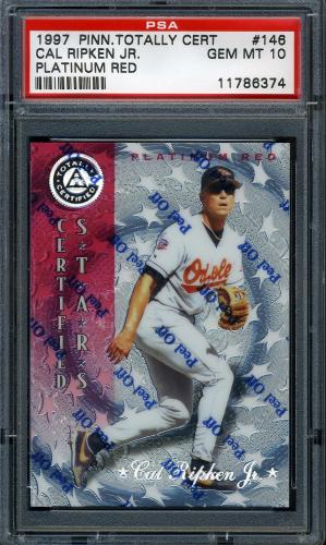 1997 Pinnacle Totally Certified Platinum Red #146 Cal Ripken CERT PSA 10 #11786374