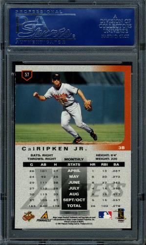 1997 Pinnacle X-Press #57 Cal Ripken PSA 10 #16423845 - Back