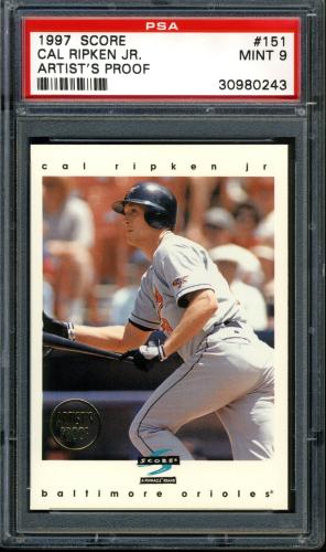 1997 Score Artist's Proofs White Border #151 Cal Ripken PSA 9 #30980243