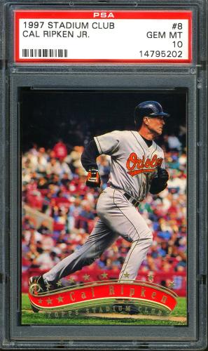1997 Stadium Club #8 Cal Ripken PSA 10 #14795202