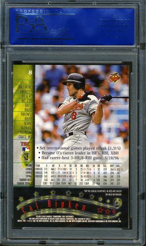 1997 Stadium Club #8 Cal Ripken PSA 10 #14795202 - Back