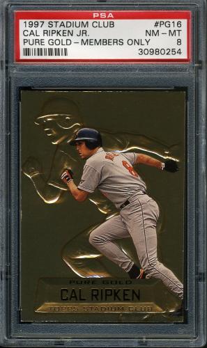 1997 Stadium Club Members Only Parallel #PG16 Cal Ripken PSA 8 #30980254