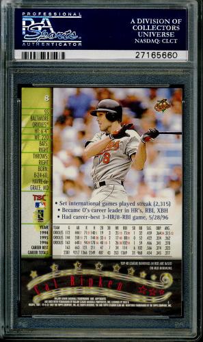 1997 Stadium Club Matrix #8 Cal Ripken PSA 10 #27165660 - Back