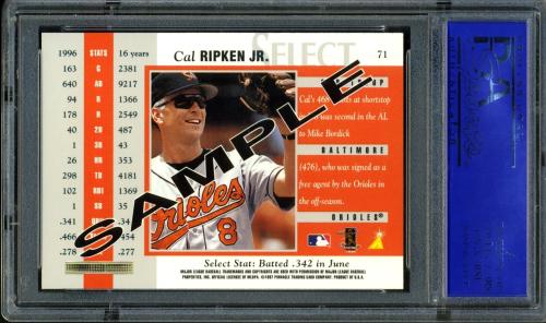 1997 Select Samples #71 Cal Ripken PSA 9 #30763339 - Back