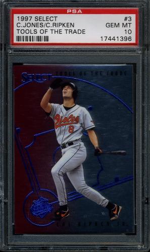 1997 Select Tools of the Trade #3 C.Ripken/C.Jones PSA 10 #17441396