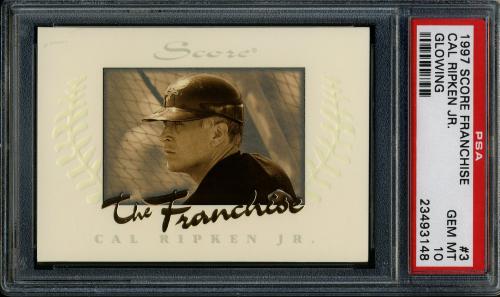 1997 Score Franchise Glowing #3 Cal Ripken PSA 10 #23493148