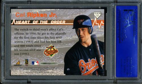 1997 Score Heart of the Order #12 Cal Ripken PSA 10 #30980244 - Back
