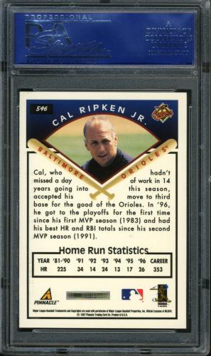 1997 Score Hobby Reserve #546 Cal Ripken TG PSA 10 #14644752 - Back