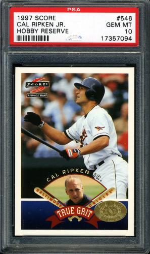 1997 Score Hobby Reserve #HR546 Cal Ripken TG PSA 10 #17357094