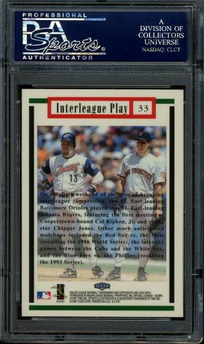 1997 Sports Illustrated #033 C.Ripken/C.Jones SH PSA 10 #22133935 - Back