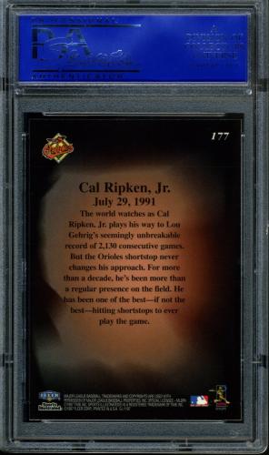 1997 Sports Illustrated #177 Cal Ripken CC PSA 10 #11786384 - Back