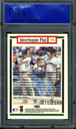 1997 Sports Illustrated Extra Edition #033 C.Ripken/C.Jones SH PSA 8 #11786385 - Back