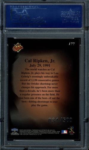 1997 Sports Illustrated Extra Edition #177 Cal Ripken CC PSA 8 #30980253 - Back