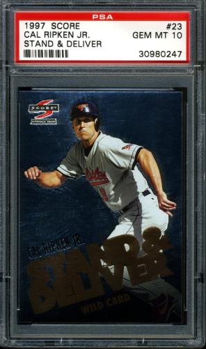 1997 Score Stand and Deliver #23 Cal Ripken W PSA 10 #30980247