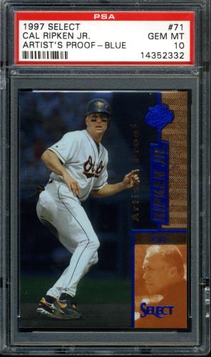 1997 Select Artist's Proofs #71 Cal Ripken B PSA 10 #14352332