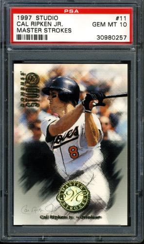 1997 Studio Master Strokes #11 Cal Ripken PSA 10 #30980257