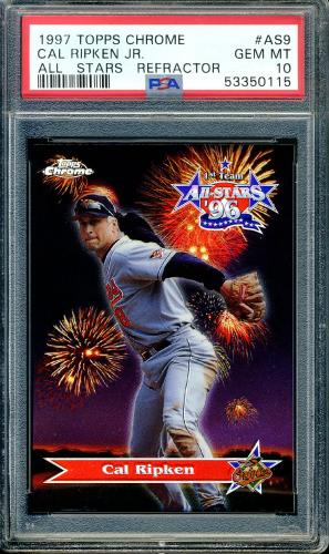1997 Topps Chrome All-Stars Refractors #AS9 Cal Ripken PSA 10 #53350115