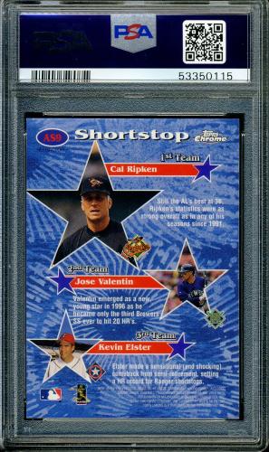 1997 Topps Chrome All-Stars Refractors #AS9 Cal Ripken PSA 10 #53350115 - Back