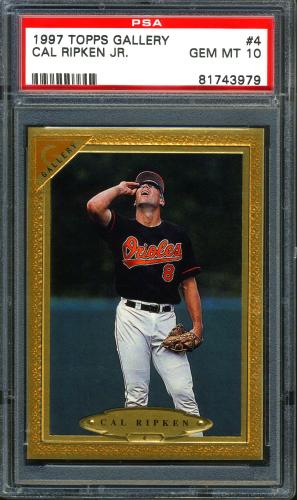 1997 Topps Gallery #4 Cal Ripken PSA 10 #81743979