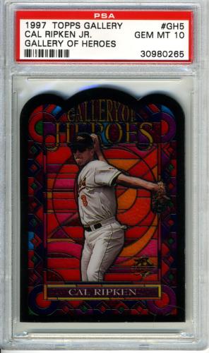 1997 Topps Gallery Gallery of Heroes #GH5 Cal Ripken PSA 10 #30980265