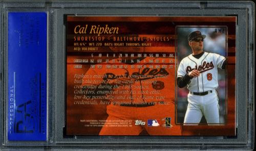 1997 Topps Hobby Masters #HM2 Cal Ripken PSA 10 #11946231 - Back