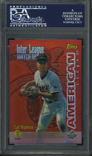 1997 Topps Inter-League Finest Refractors - No Coating #ILM12 C.Ripken/G.Jefferies PSA 10 #14190700 - Back