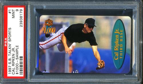 1997 Scoreboard Talk N' Sports Phone Cards $1,000 Sample #1 Cal Ripken Jr. PSA 9 #23938179