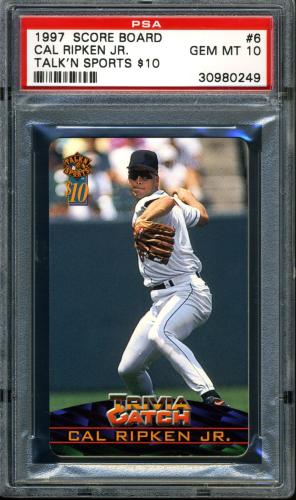 1997 Scoreboard Talk N' Sports Phone Cards $10 #6 Cal Ripken PSA 10 #30980249