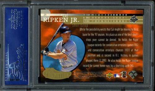 1997 UD3 #25 Cal Ripken PSA 10 #16499365 - Back
