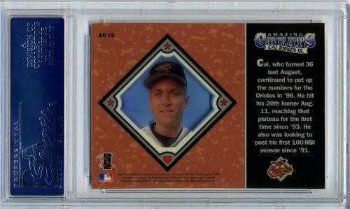 1997 Upper Deck Amazing Greats #AG15 Cal Ripken PSA 10 #16861406 - Back