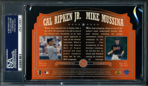 1997 Upper Deck Home Team Heroes #HT7 Cal Ripken, Jr. PSA 10 #25212697 - Back