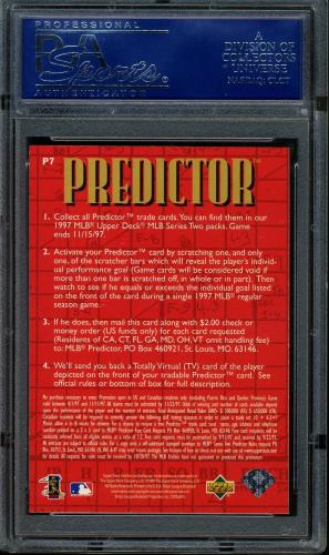 1997 Upper Deck Predictor #7 Cal Ripken PSA 10 #16042451 - Back