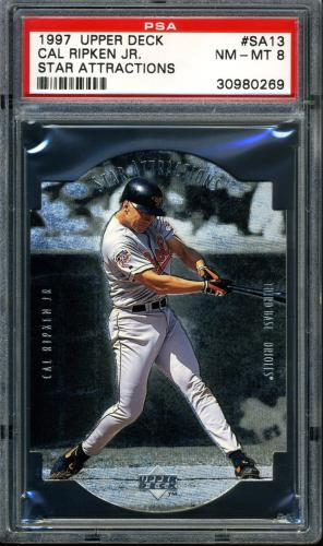 1997 Upper Deck Star Attractions #SA13 Cal Ripken PSA 8 #30980269