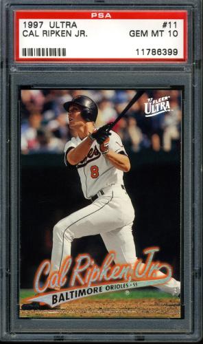 1997 Ultra #11 Cal Ripken PSA 10 #11786399