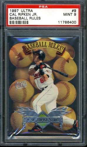1997 Ultra Baseball Rules #9 Cal Ripken PSA 9 #11786400