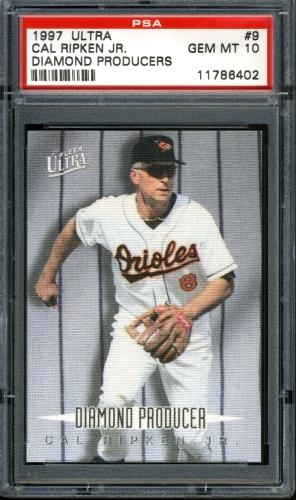 1997 Ultra Diamond Producers #9 Cal Ripken PSA 10 #11786402