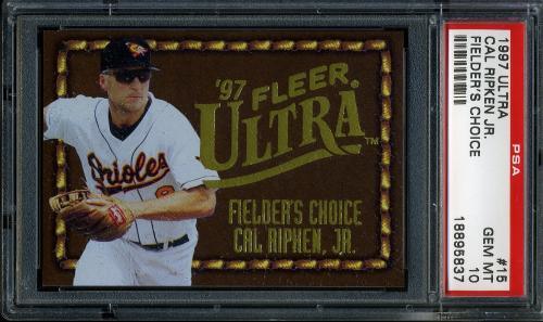 1997 Ultra Fielder's Choice #15 Cal Ripken PSA 10 #18895837