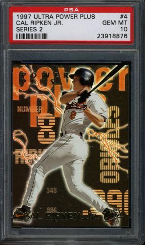 1997 Ultra Power Plus #B4 Cal Ripken PSA 10 #23918876