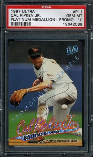 1997 Ultra #P11 Cal Ripken Promo-Platinum Medallion PSA 10 #19642088