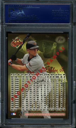 1997 Ultra #P11 Cal Ripken Promo-Platinum Medallion PSA 10 #19642088 - Back