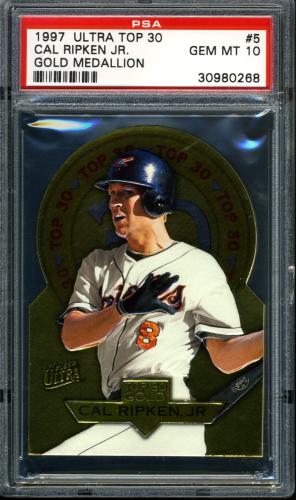 1997 Ultra Top 30 Gold Medallion #5 Cal Ripken PSA 10 #30980268