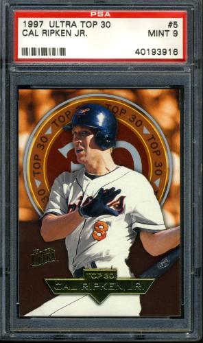 1997 Ultra Top 30 #5 Cal Ripken PSA 9 #40193916