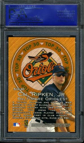 1997 Ultra Top 30 #5 Cal Ripken PSA 9 #40193916 - Back