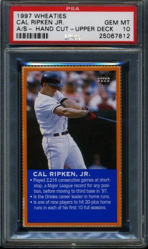 1997 Wheaties All-Stars Upper Deck Cal Ripken Jr. PSA 10 #25067812
