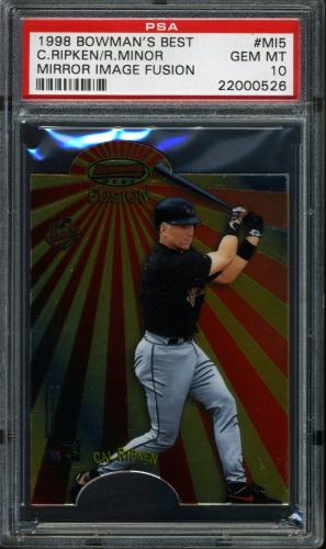 1998 Bowman's Best Mirror Image Fusion #MI5 C.Ripken/R.Minor PSA 10 #22000526