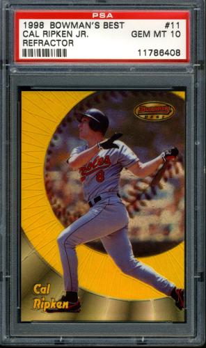 1998 Bowman's Best Refractors #11 Cal Ripken PSA 10 #11786408