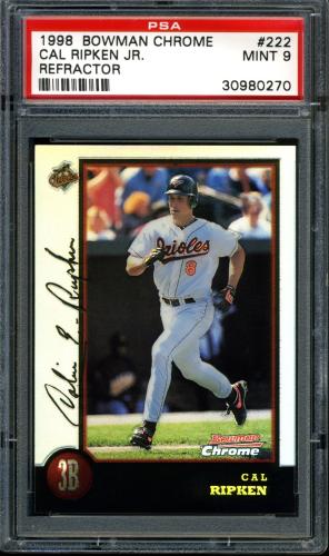 1998 Bowman Chrome Refractors #222 Cal Ripken PSA 9 #30980270